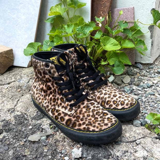 Leopard Fur High Top Sneakers