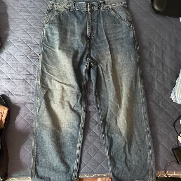 m) 칼하트윕 og 싱글니 카마노 블루 다크 유즈드 워시