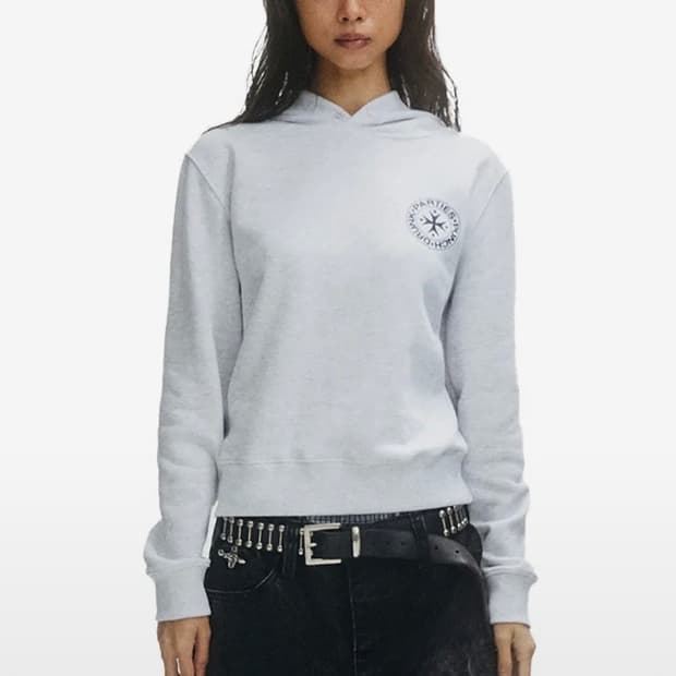 펀치드렁크파티즈 로고 슬림 후디 후드티