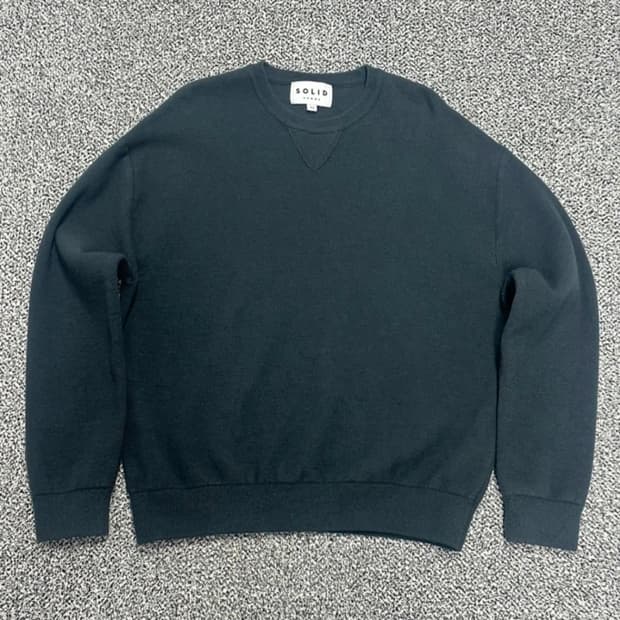 [SOLID HOMME] 솔리드옴므 차콜 그레이 울 혼방 니트 (48사이