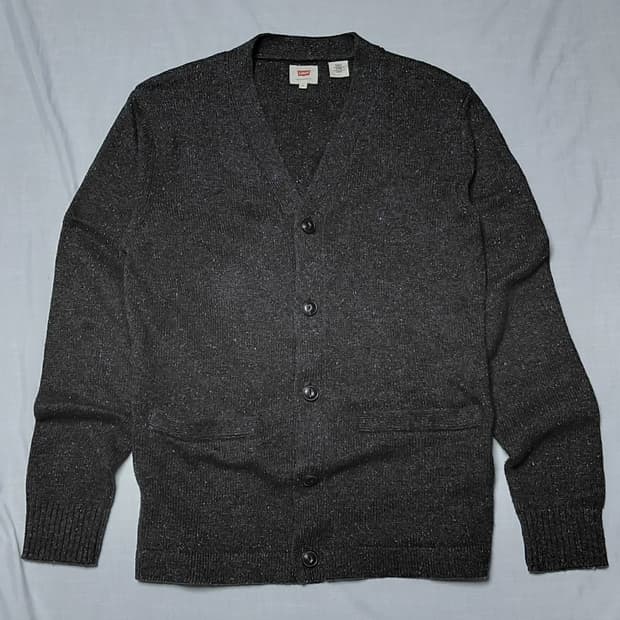 리바이스(Levi's) 정품 네프 니트 가디건 - 차콜 그레이 (M)