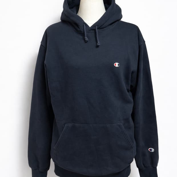 챔피온 후드티 네이비 자수로고 빅사이즈 (Champion Hoodie X