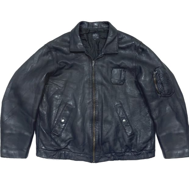 프랑스군 60~70s 레더 파일럿 자켓 (105-110)  프렌치 레더