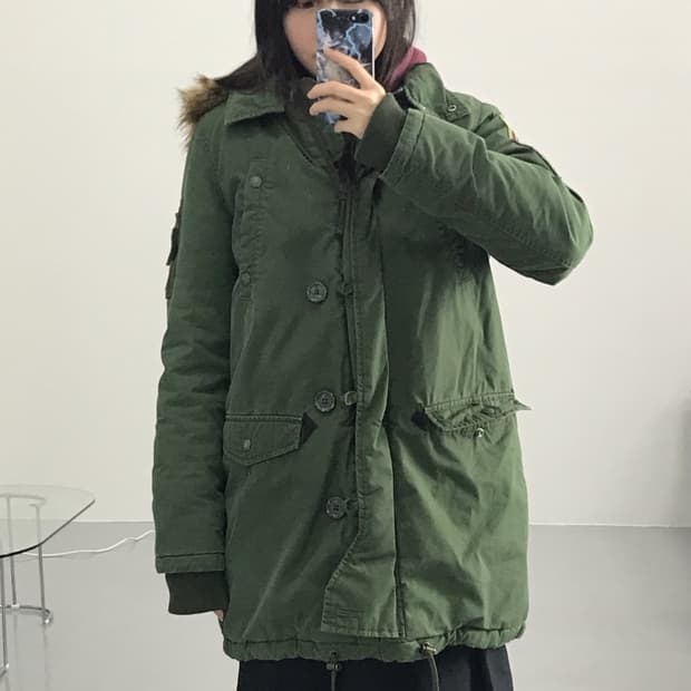 Levi's military bomber midi jacket