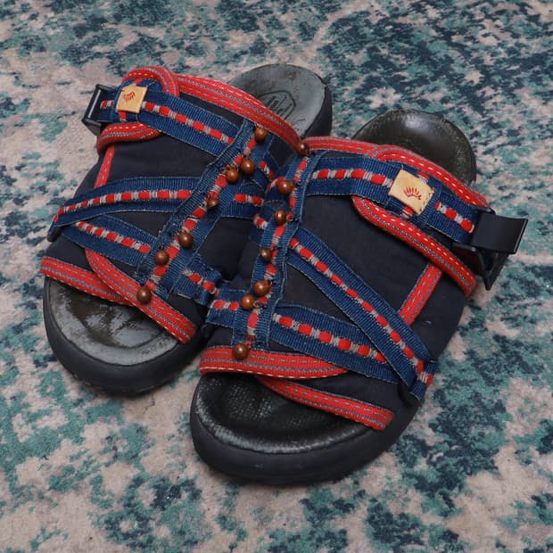 visvim 비즈빔 크리스토 인디고 스트라이프 샌들 정품