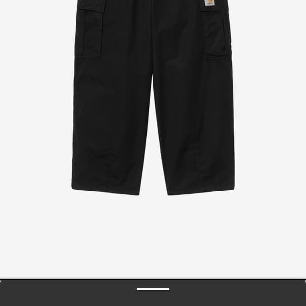 칼하트윕 콜 카고 팬츠 팔라틴 블랙 가먼트 팬츠
