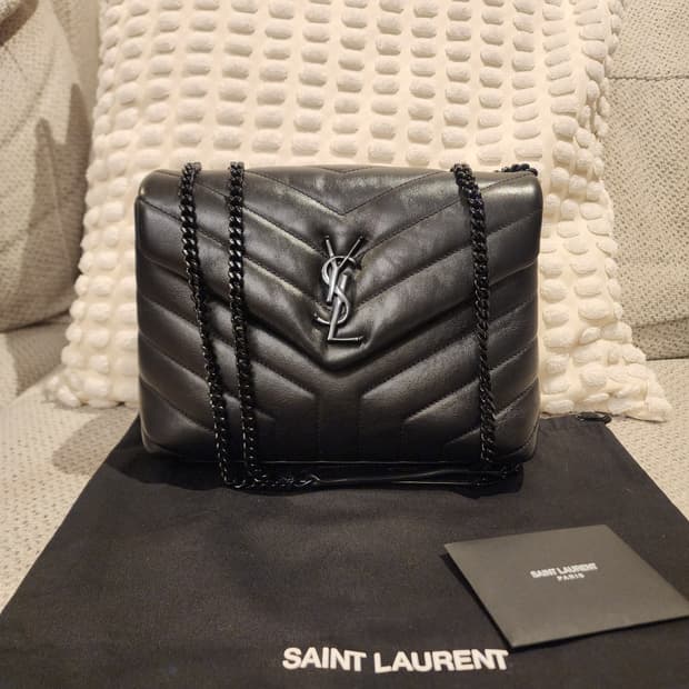 초민트급 생로랑 루루 스몰 마틀라세 숄더백 블랙