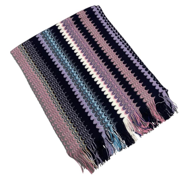 미쏘니 Missoni 멀티컬러 지그재그 니트 머플러