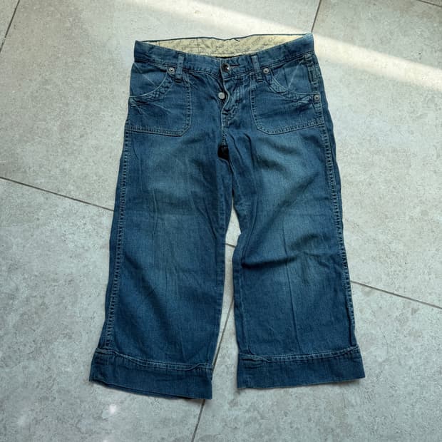 Hysteric Glamour 히스테릭글래머 로우라이즈 데님 카프리 7부