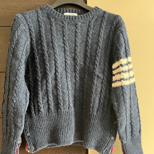 톰브라운 도니골 트위스트 케이블 니트