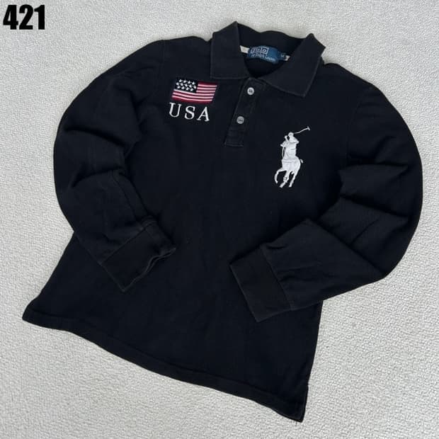 폴로 블랙 긴팔티 