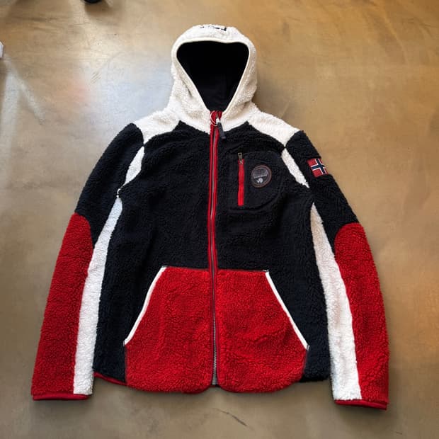 나파피리 플리스 후드 집업 자켓 