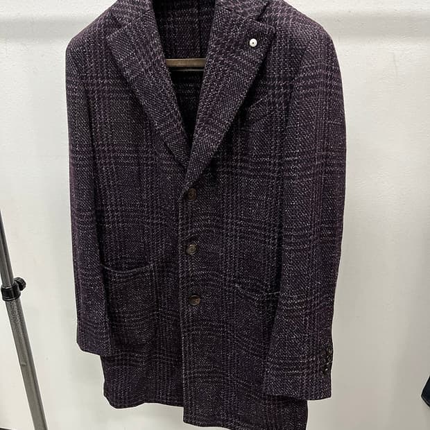 100-105) 루비암 체크 울코트 