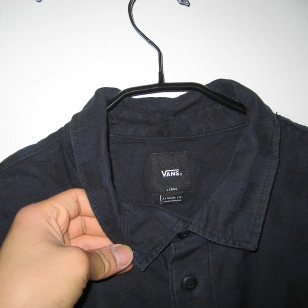 Vans 반스의 체커무늬 네이비 셔츠