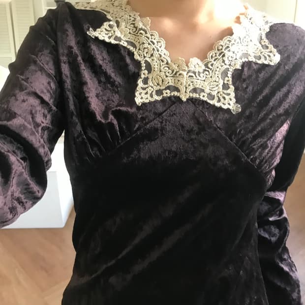 vintage velvet lace top