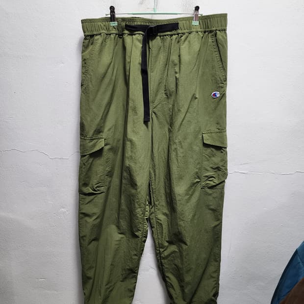 챔피온 벨티드 카고 조거팬츠 올리브 그린 XL