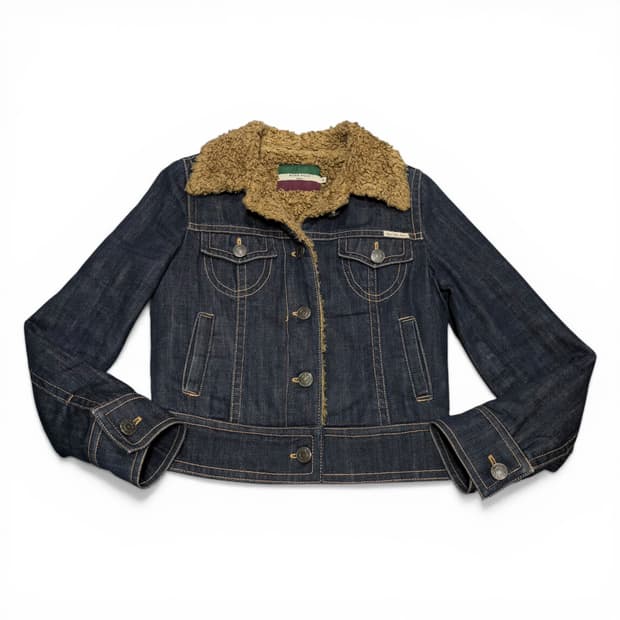 우먼90 빈폴 인디고 쉐르파 데님자켓