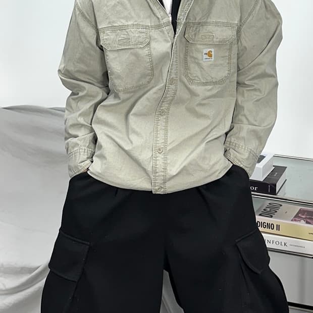 칼하트 FR 베이지 워크 셔츠 L