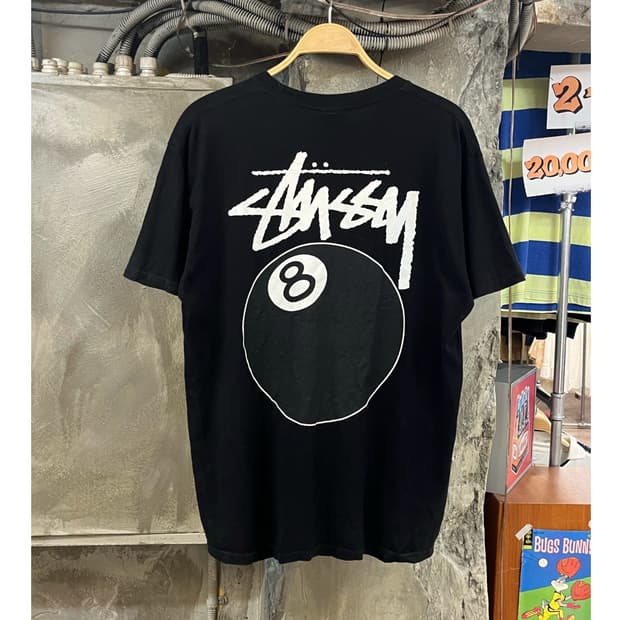 스투시 에잇볼 반팔티 블랙 L #csz3818