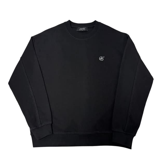 앤더슨벨 남녀공용 엠블럼 스웨트셔츠 블랙 XL
