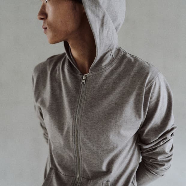 모노프리베 텍스쳐드 후디 집업 웜그레이 3 Size