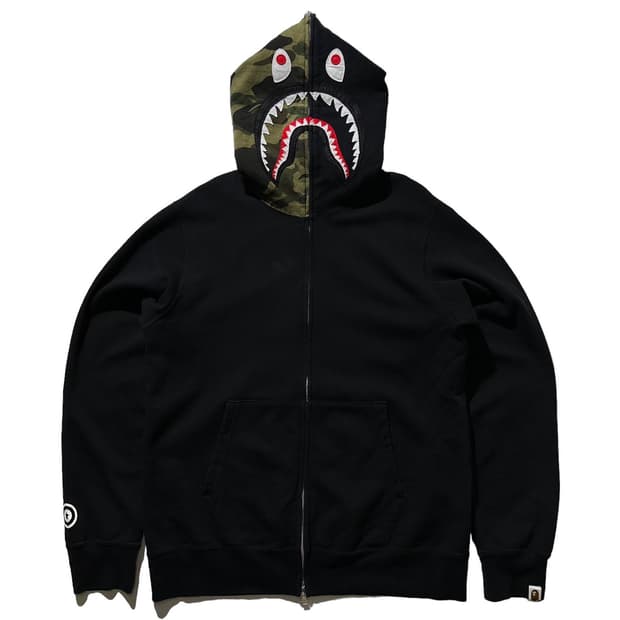 Bape 베이프 샤크 카모 후드집업