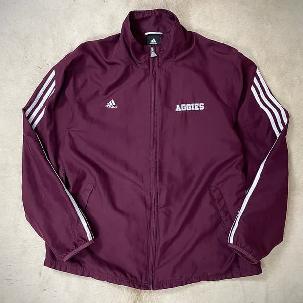 아디다스 버건디 바람막이집업