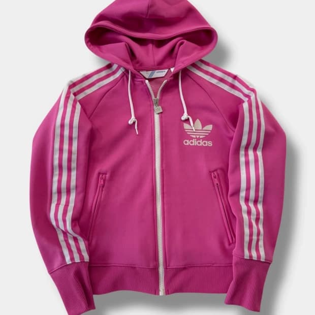 🩷대장급 아디다스 파이어버드 빅로고 핑크 후드집업🩷