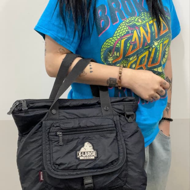 00s X Large 엑스라지 나일론 플랩포켓 토트백