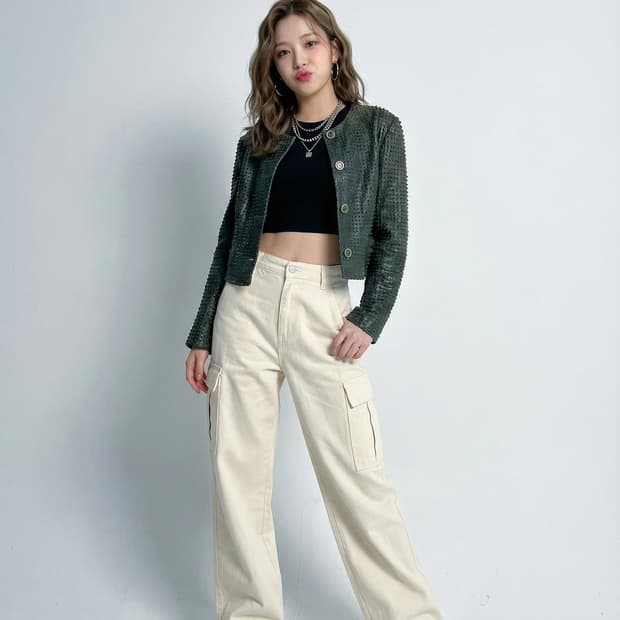 엠포리오 아르마니 펀칭 양가죽 자켓_55