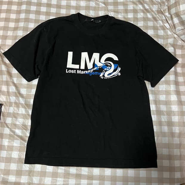 LMC 반팔 M 블루 스트릿 반팔티 검정 빈티지