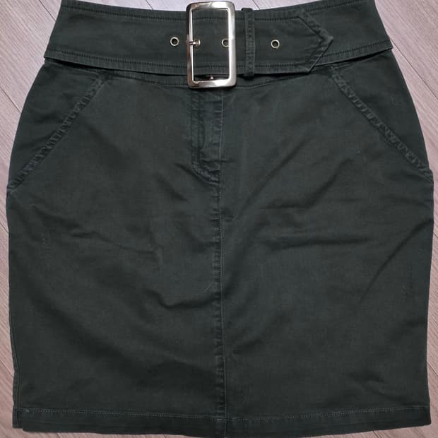 28) 모스키노 카키 벨트 스커트