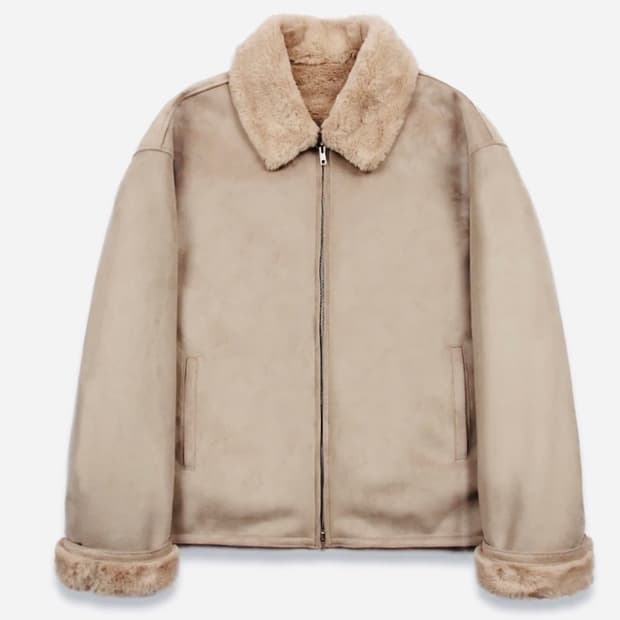 (새상품) 도프제이슨 심플 스웨이드 무톤 자켓 / L