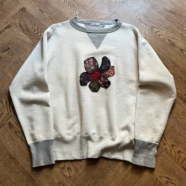 [L]HINOYA 히노야 유니온메이드 보로 패치 리페어 스웻셔츠