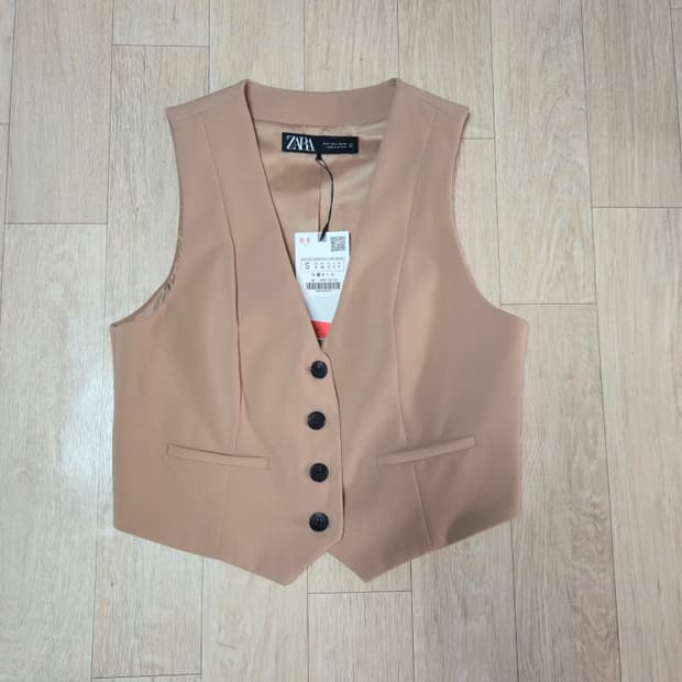 새상품) 자라 베이지 베스트
