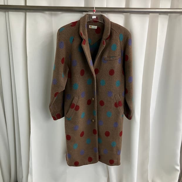 이세이 미야케 이세이 스포츠 컬러풀 도트 니트 코트