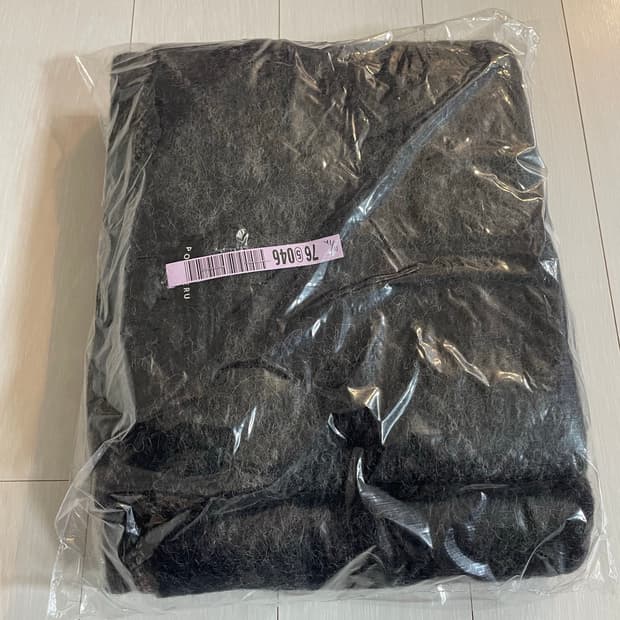 폴리테루 아가일 머플러 차콜 