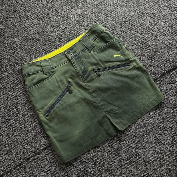 90s 푸마 Y2K 빈티지 워싱 데님 스커트 3927