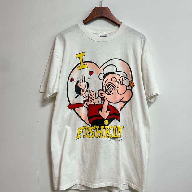 빈티지 90s 뽀빠이 티셔츠