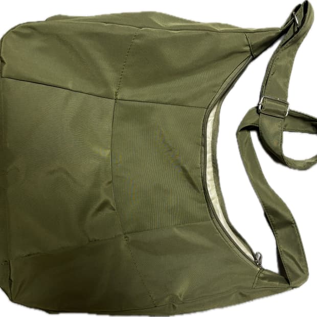 Double cross khaki cross bag