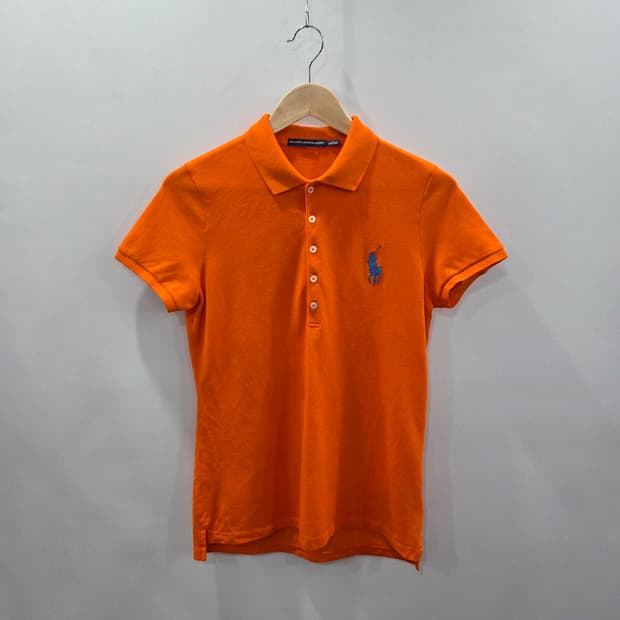 폴로랄프로렌 스포츠 우먼 피케 카라 반팔티 오렌지 L