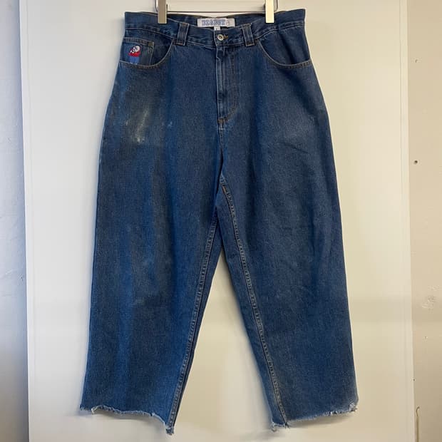 빅보이 폴라 스케이트 구형 데님 와이드 팬츠