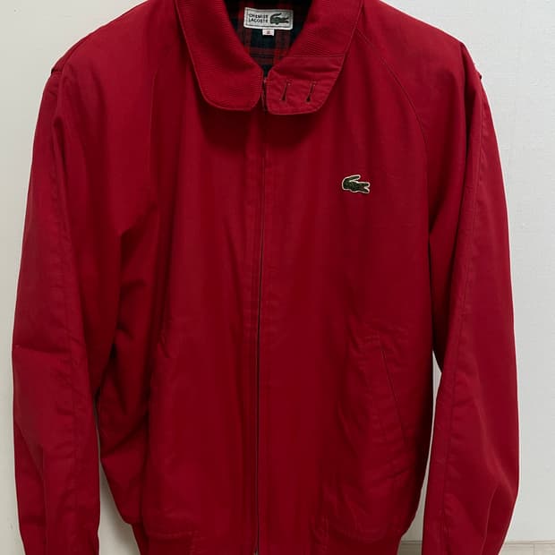 일본판 라코스테 레드 블루종 점퍼 자켓