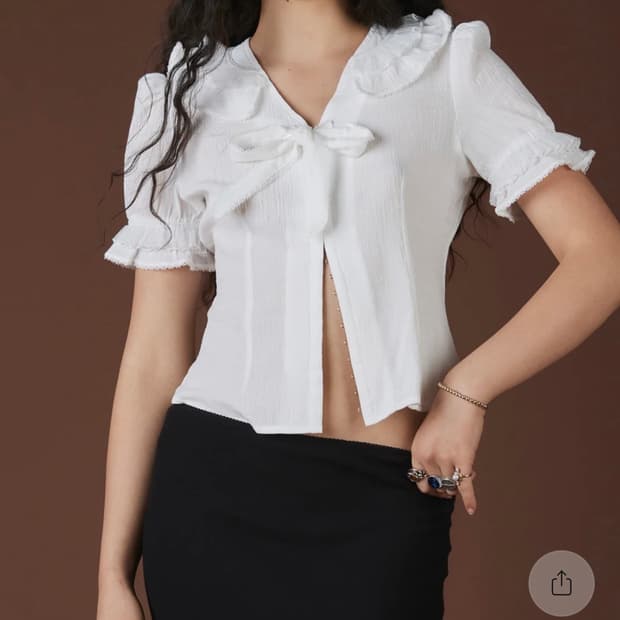 Unif gotha white blouse