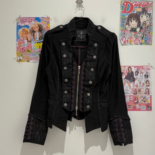 OzzOn Black Purple Oriental Top