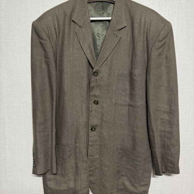 Y’s 요지야마모토 5버튼 린넨 빈티지 자켓