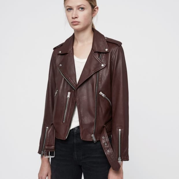 올세인츠 발펀 바이크 가죽 자켓 사이즈 EU32
