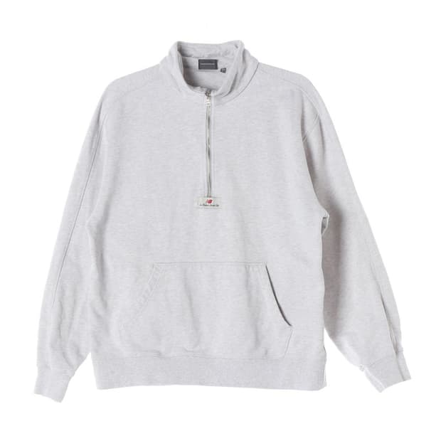 뉴발란스 스포츠클럽 하프집업 맨투맨 그레이 L