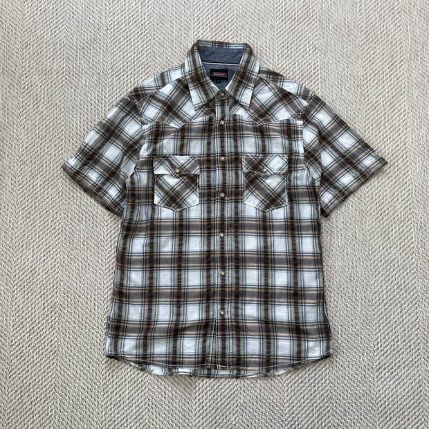 디키즈 웨스턴 체크 반팔 셔츠 