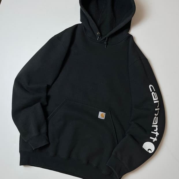 칼하트 오버핏 스펠아웃 로고 후드티 PN8758